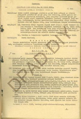Peraturan pemerintah No. 16 tahun 1950 tentang peraturan sementara  Penetapan Djabatan dan Gaji P...