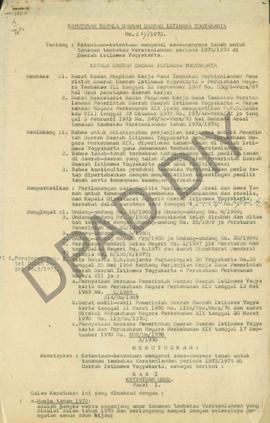 Surat Keputusan Kepala Daerah DIY  No. 234/1973 tanggal 20 Juni 1973 tentang ketentuan-ketentuan ...
