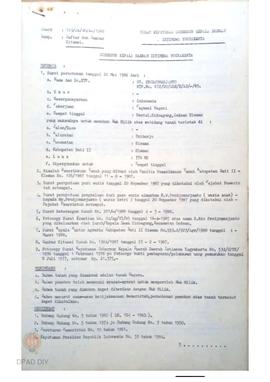 Surat Keputusan Gubernur KDH DIY No. 183/SK/HM/DA/1988 tanggal 21 Maret 1988 tentang Daftar dan G...
