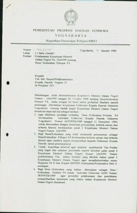 Surat dari Sekretaris Wilayah Daerah  Daerah Istimewa Yogyakarta atas nama (an) Gubernur Daerah I...