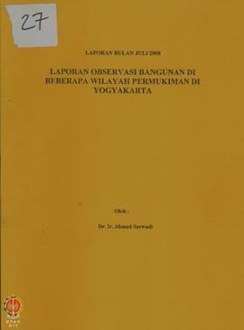 Laporan Bulan Juli 2008 Kondisi Wilayah Daerah Istimewa Yogyakarta, oleh Prof. Dr.Ir.Nizam,M.Sc.