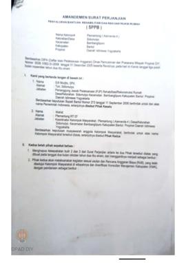 Surat Perjanjian Penyaluran Bantuan Rehabilitasi dan Rekonstruksi Rumah (SPPB), Rusak Berat, Nama...