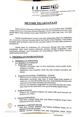 Rekaman  Dokumen administrasi PT. Dwi Karya Guna Sejahtera kontraktor dari pengadaan bahan Siyono...