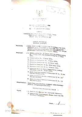 Instruksi Menteri Penerangan RI No: 04/INSTR/Menpen/1982 tentang Penyiaran pengumuman yang berhub...