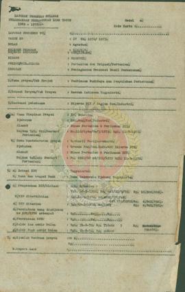 Laporan proges keuangan dan fisik dari Dinas Pertanian dan Perikanan DIY 1972/1973.