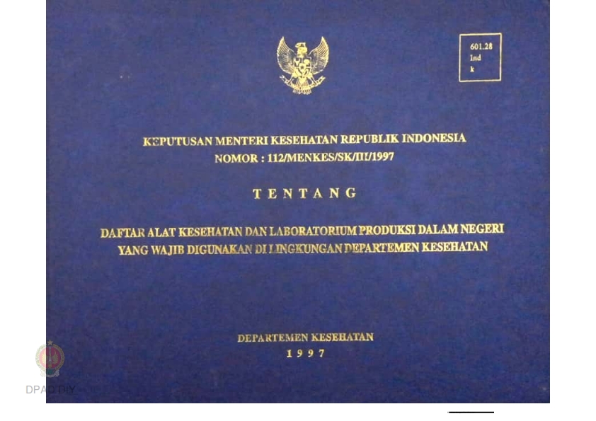 Keputusan Menteri Kesehatan RI Nomor 112/Menkes/SK/III/1997 Tentang ...