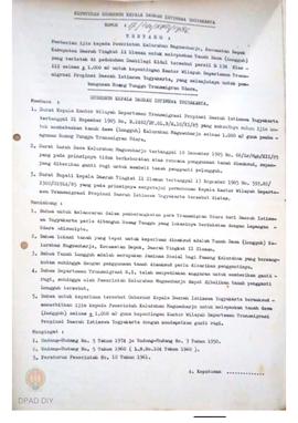 Surat Keputusan Gubernur Kepala Daerah DIY No. 17/Idz/KPTS/1986 Tanggal 13 Januari 1986 tentang P...