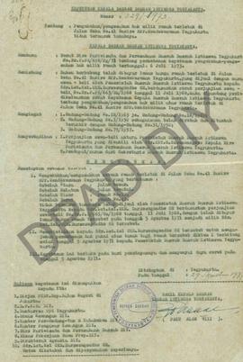 Surat Keputusan Gubernur Kepala DIY No. 329/1973 tanggal 29 Agustus 1973 tentang pengukuhan/penge...