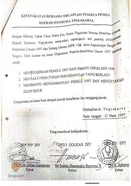 Surat dari Panitia pemilihan Daerah Tingkat I DIY kepada Sekretaris PPD II Kulon Progo Nomor 221/...