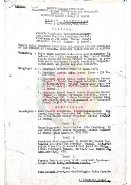 Surat Keputusan BP-7 Kabupaten Daerah Tingkat II Bantul Nomer 32/KPTS/BP-7/BT/1983 tentang Pesert...