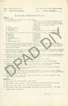 Surat Keputusan Gubernur Kepala  Daerah Istimewa Yogyakarta Nomor: 420/SK/HGB/BPN/1991 tanggal 21...