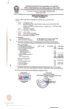 Kendali Kelengkapan Pengadaan Barang dan Jasa Rehab Rekons DIPA TA. 2006 dengan No.SPM 00146/XII/...