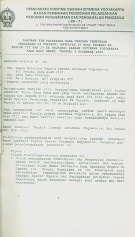 Arsip Penataran Pedoman Penghayatan dan Pengamalan Pancasila (P-4) Pola Terpadu Angkatan IV dan A...