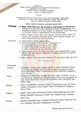 Keputusan Kepala Kantor Departemen Pendidikan dan Kebudayaan Kabupaten Kulon Progo Provinsi Daera...