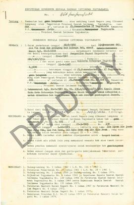 SK Gubernur Kepala DIY No.  853/Hak/KPTS/1982 tanggal 30 September 1982 tentang permohonan Hak Gu...
