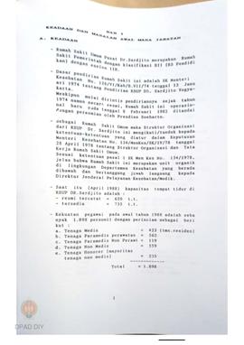 Memorandum Direktur RSUP Dr. Sardjito Yogyakarta 1 April 1988 - 16 Mei 1994 dalam rangka Serah Te...
