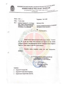 Berkas Laporan Penataran P-4 Pegawai Negeri RI Pejabat Struktural Eselon dari Dati II se-Provinsi...