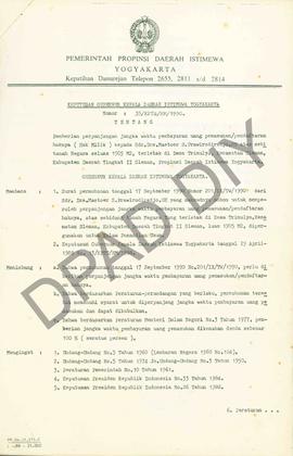 Surat dari BPKMD Provinsi DIY kepada Gubernur Daerah Istimewa Yogyakarta tentang Salinan Surat Ke...