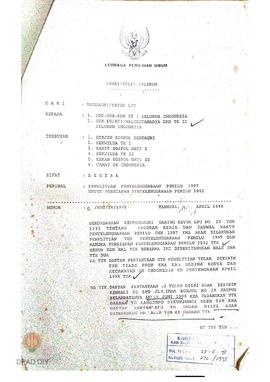 Surat dari Kepala Kantor Sosial Politik Kasubag Tata Usaha M. Susunan Abdulhamid, BSc. kepada Bup...