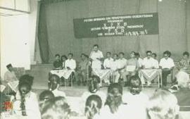 Kepala Dinas Sosial KRT. Darjokusumo memberikan sambutan pada acara pelatihan P.S.M di Kab. Gunun...