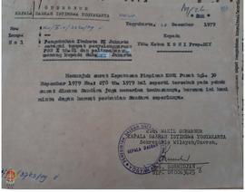 Surat dari Komite Olah Raga Nasional Indonesia (KONI) kepada Gubernur DIY tentang pengukuhan Jaka...
