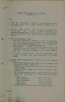 
Petunjuk Teknis Lomba Seni Tradisional (Macapat) P4. - Surat dari Kepala BP-7 Kabupaten Sleman N...