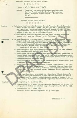 Surat Keputusan Gubernur Kepala Daerah Istimewa Yogyakarta Nomor: 24/ldz/KPTS/1982 tentang pember...