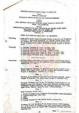 Surat Keputusan Kepala BP-7 Kabupaten Daerah Tingkat II Gunung Kidul Nomor : 188.45/178/1991 tent...
