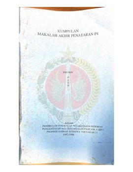Kumpulan Makalah Akhir Penataran P-4 yang disusun oleh BP-7 Provinsi Daerah Istimewa Yogyakarta t...