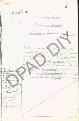 Surat persil hak opstal nomor 174, tanggal 31 Desember 1926 perihal pemberian wewenang opstal ata...