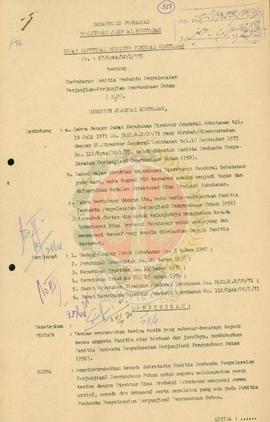 SK Direktorat Jenderal Kehutanan No 57/Kpts/DJ/I/1975 tentang pembubaran Panitia Pembantu Penyele...