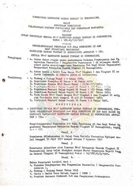 Surat Keputusan Kepala BP-7 Kabupaten Daerah Tingkat II Gunung Kidul Nomor 188.45/172/1991 tentan...