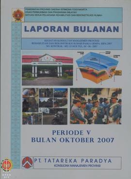Laporan Bulanan Kegiatan Konsultan Manajemen Provinsi Rehabilitasi dan Rekonstruksi Rumah Pasca G...