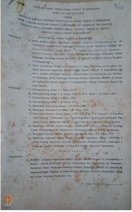 Surat dari Bupati Gunung Kidul kepada Gubernur DIY tentang SK Bupati Gunung Kidul No. 151/ 188.45...