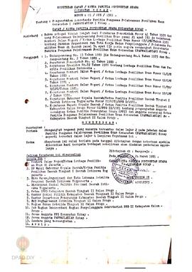 Keputusan Camat/Ketua Panitia Pemungutan Suara Kecamatan Kokap No.01/PPS/1981 tentang Pengangkata...
