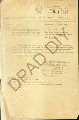Bantuan Penunjang Jalan Kabupaten Dati II (INPRES No. 9 tahun 1981) tahun 1981/ 1982 di wilayah K...