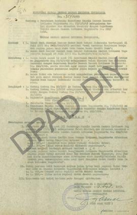 Surat Keputusan Kepala DIY No : 354/1973 tanggal 13 September 1973 tentang Perubahan Terhadap Kep...