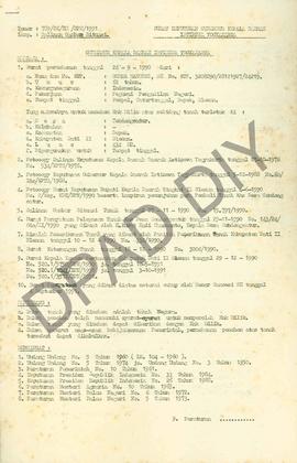 Surat Keputusan Gubernur Kepala  Daerah Istimewa Yogyakarta Nomor : 789/SK/HM/BPN/1991 tanggal 8 ...