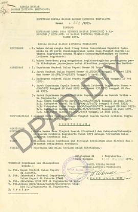Surat Keputusan Kepala Daerah DIY No : 252/1973 tanggal 10 Juli 1973 tentang Kejuaraan Lomba Desa...