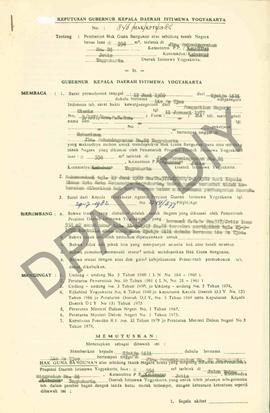 Surat Keputusan Gubernur Kepala DIY, No. 846/Hak/Kpts/1982 tanggal 2 September 1982 tentang Pembe...