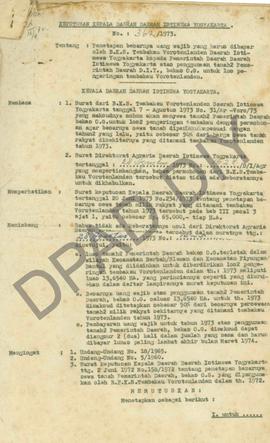 Surat Keputusan  Kepala Daerah DIY No. 362/1973 tanggal 13 September 1973 tentang penetapan besar...