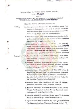 Berkas surat perihal Penetapan Keputusan Kepala BP-7 Provinsi Daerah Istimewa Yogyakarta Nomor : ...
