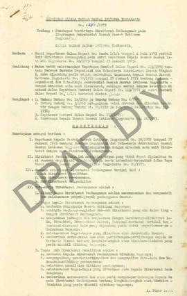Surat Keputusan Kepala Daerah DIY No. 291/1973 tanggal 26 Juli 1973 tentang Penetapan Berdirinya ...