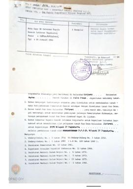 Surat Keputusan Gubernur Kepala Daerah DIY No. 40/Idz/KPTS/1986 tanggal 20 Januari 1986 tentang P...