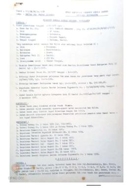 Surat Keputusan Gubernur KDH DIY No. 003/SK/HM/DA/1988 tanggal 4 Januari 1988 tentang Daftar dan ...