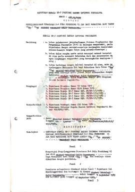 Berkas Surat Keputusan Kepala BP-7 Provinsi Daerah Istimewa Yogyakarta Nomor : 188.43/1939 Tentan...