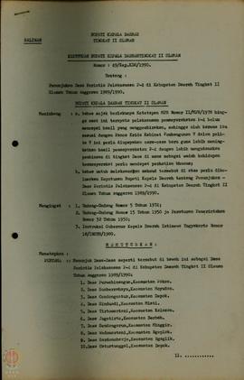 
SK Nomor: 49/Kep.KDH/1990 Tgl 21 Februari 1990, tentang Penunjukan Desa Perintis Pelaksanaan P4 ...