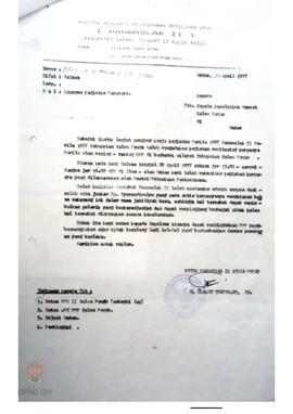 Surat Panitia Pengawas Pelaksanaan Pemilihan Umum (Panwaslak II) Kabupaten Kulon Progo No. 033/LC...