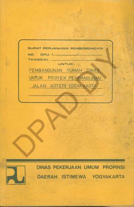 Surat dari Dinas PU DIY tentang Berkas proyek pembangunan Jalan Arteri Yogyakarta/Pembangunan Rin...