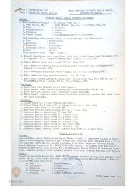 Surat Keputusan Gubernur Kepala Daerah DIY No. 558/SK/HM/DA/1987 tanggal 8 Oktober 1987 tentang m...